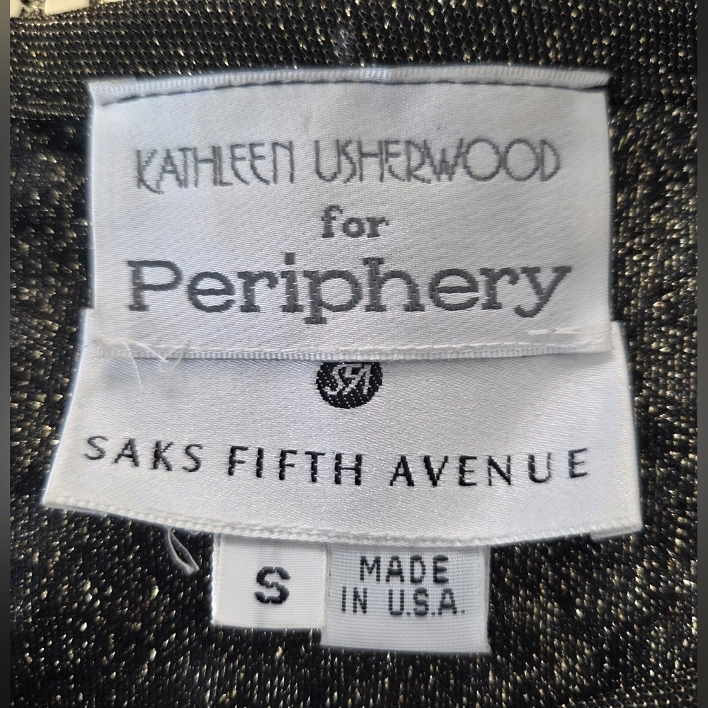 VINTAGE KATHLEEN USHERWOOD FOR SAKS FIFTH AVENUE GOLD METALIC SEQUIN TUNIC. - Picture 5 of 6